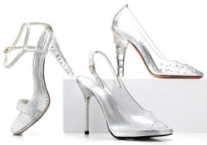 Stuart Weitzman glass designer heels