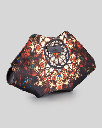 De-Manta Stained Glass Printed Clutch Bag