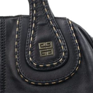 Givenchy Black Nightingale Medium Bag logo