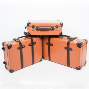 Globe-Trotter Orange 3 Piece Luggage Set 2