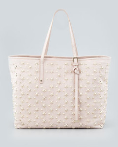 Jimmy Choo Sasha Star-Studded Tote Bag, Neutral