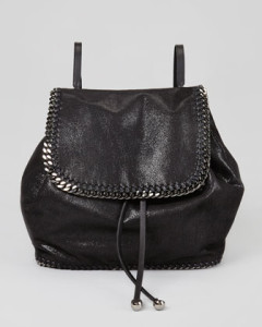 Stella McCartney Falabella Shaggy Deer Backpack, Black