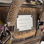 Dolce and Gabbana Miss Easy Way Ayers Snakeskin Patchwork Satchel