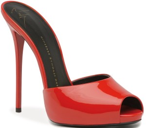 Giuseppe Zanotti Red Leather Patent Mule Giuseppe Zanotti Red Leather Patent Mule