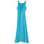 Roberto Cavalli Blue Stretch Long Dress S