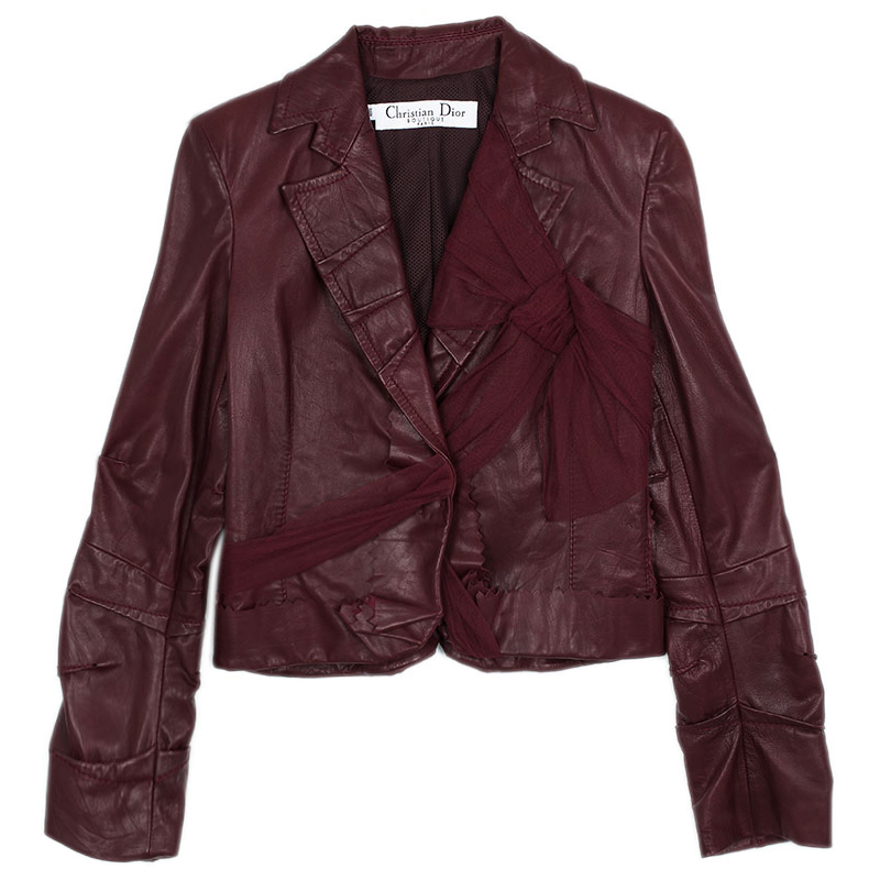 Christian Dior Leather Bow Jacket Christian Dior Leather Bow Jacket