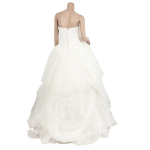 Vera Wang Natural White Wedding Dress M Back