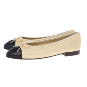 Chanel-Beige-black-Leather-size-40-12 copy