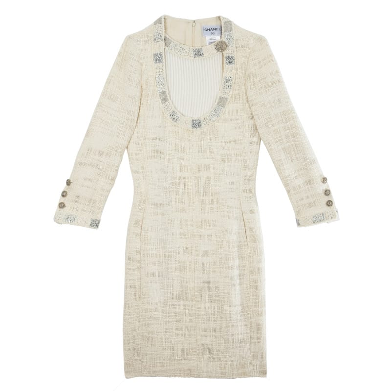 Chanel Tweed Dress M Dhs5,100