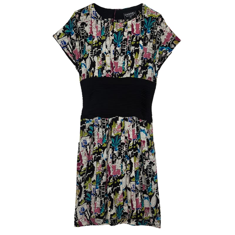 Chanel Print Dress S Dhs3,670