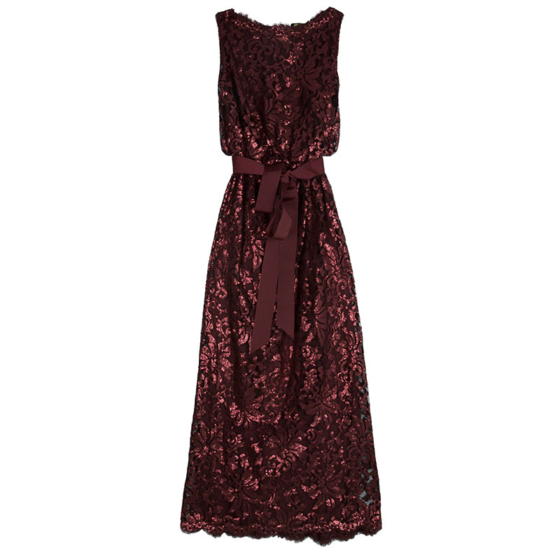Lace Sequin Gown L USD 292