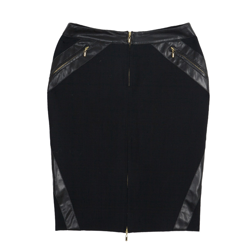 Versace Leather Skirt S Dhs775