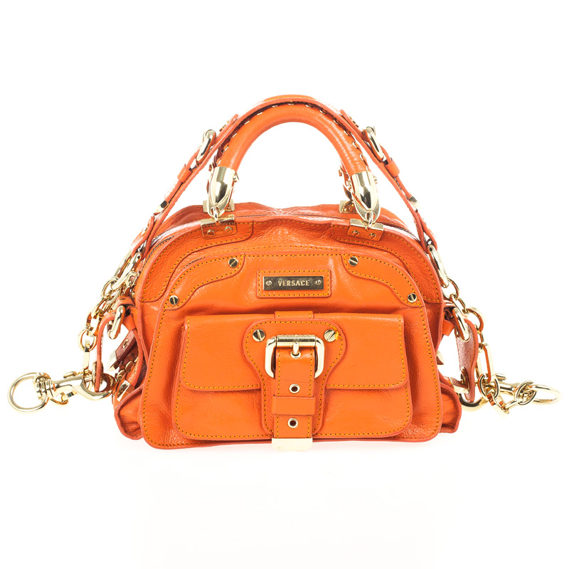 https://theluxurycloset.com/women/womens-handbags/versace-orange-leather-mini-satchel/