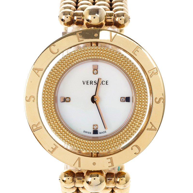 Versace Eon Gold Plated Steel Womens Wristwatch 25M Dhs6,530
