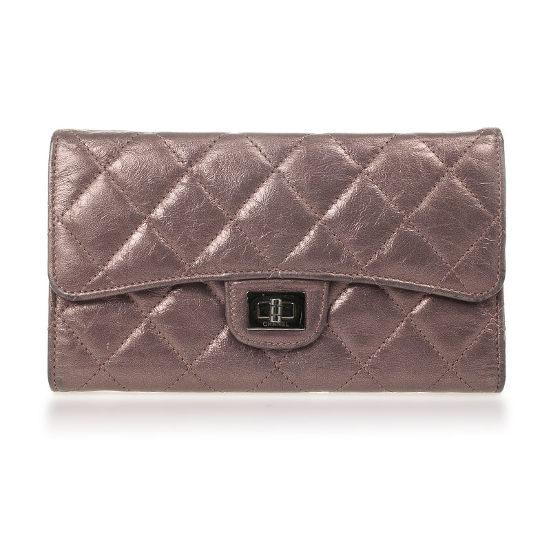 Quilted Lambskin Leather Long Flap Wallet USD 415