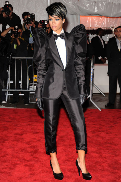 2009 - Ever the trendsetter, how could we forget this daring and dramatic Dolce & Gabbana tuxedo.