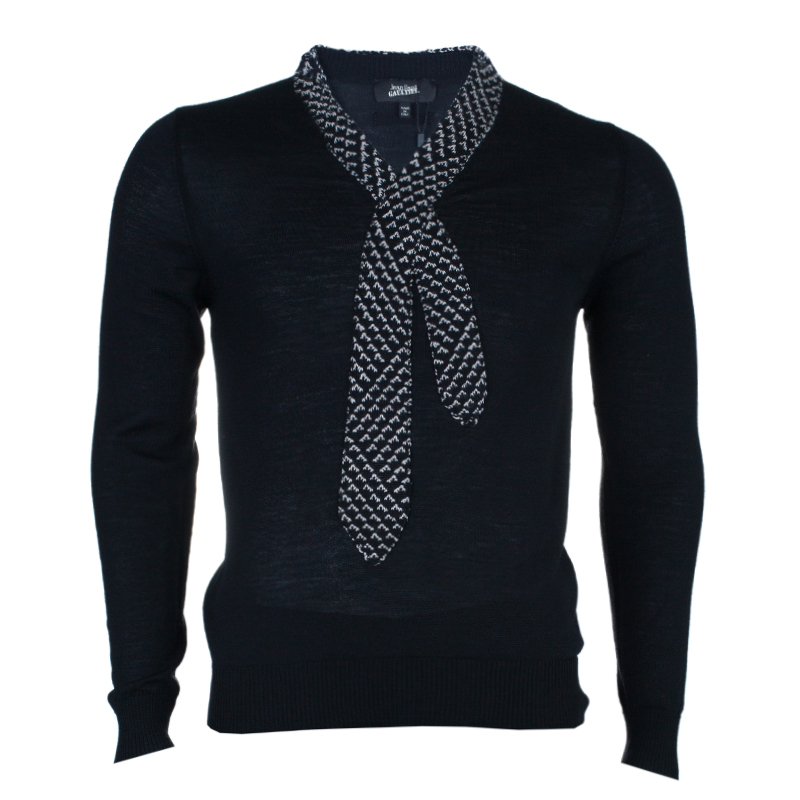 Jean Paul Gaultier Mens Knit Tie Sweater M
