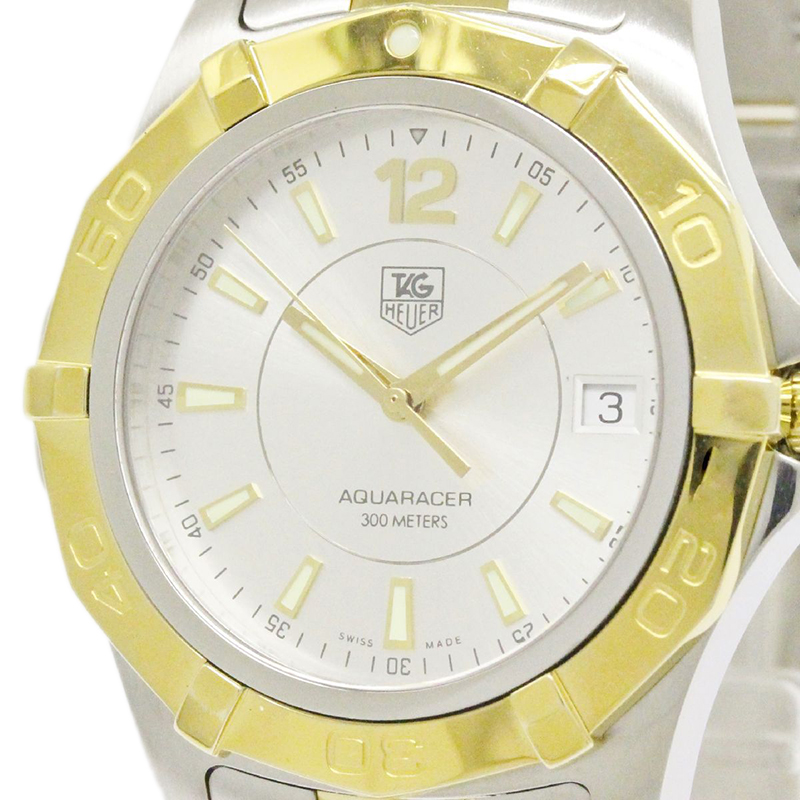 Tag Heuer White Stainless Steel Aquaracer Men’s Wristwatch 29MM