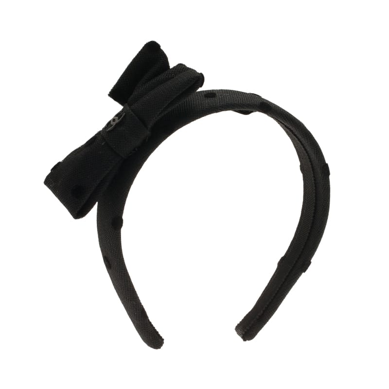 Chanel CC Black Bow Headband