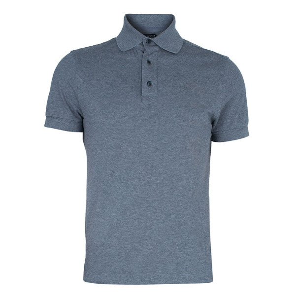 Tom Ford Men's Grey Polo Shirt L