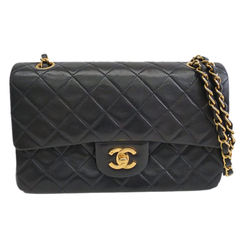 1450336116-19 Chanel Black Lambskin Double Flap Shoulder Bag131215_07