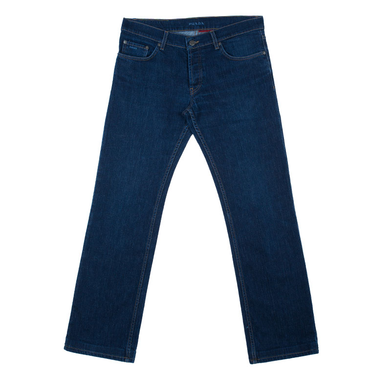 Prada Men's Dark Blue Denim Jeans M