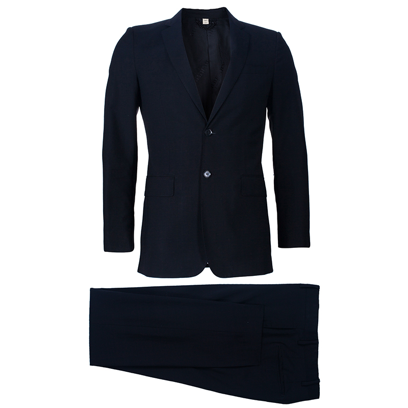 Burberry Tailored Fit Black Men's Suit EU46