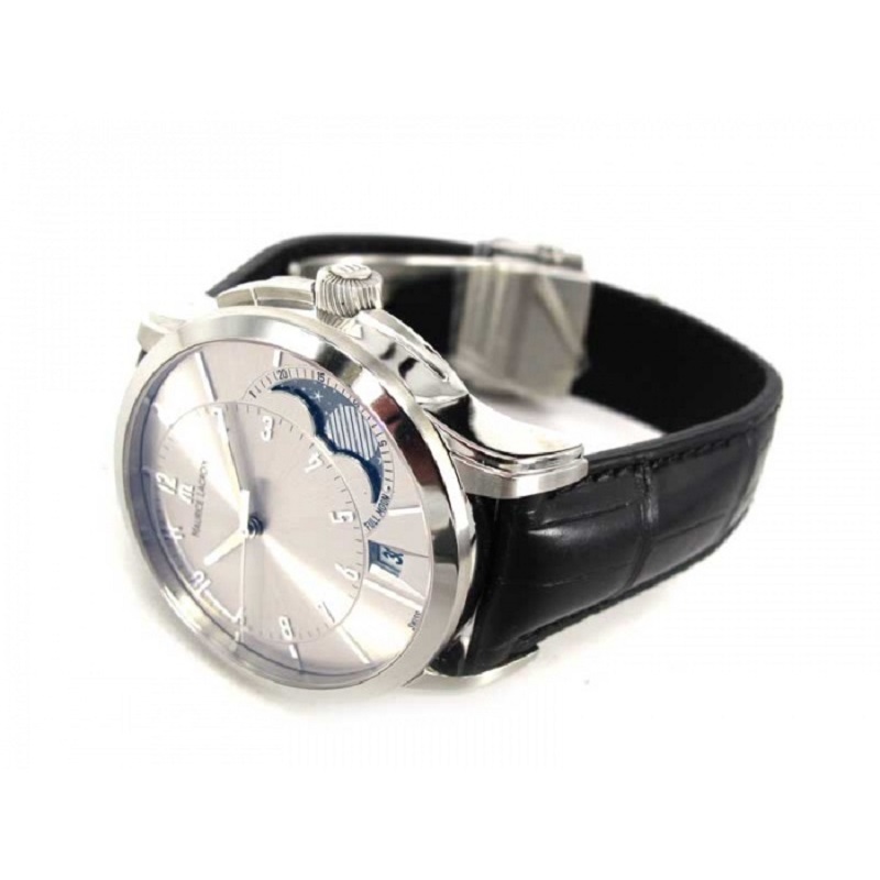 Maurice Lacroix Silver Stainless Steel Pontos Decentrique Men's Wristwatch 43MM