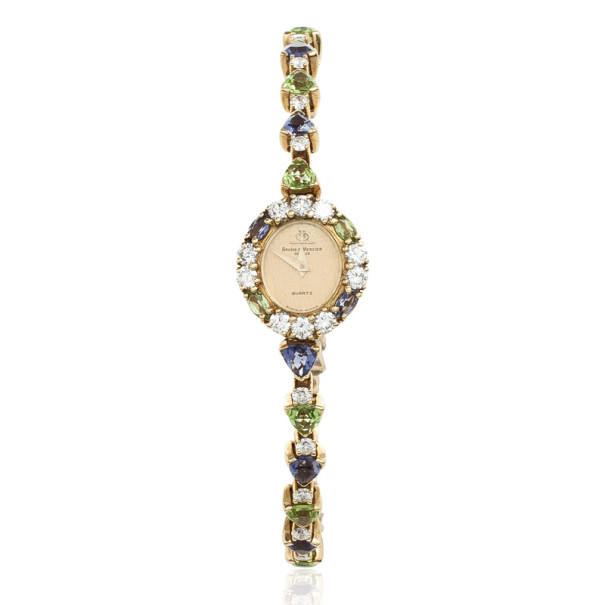 Baume & Mercier 18 K Yellow Gold High Jewelry Womens Wristwatch 16 MM