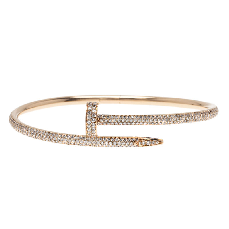 Cartier Juste Un Clou Diamond Paved Rose Gold Bracelet