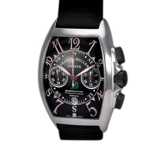 Franck Muller Black Stainless Steel Mariner Valencia Men's Wristwatch 38MM