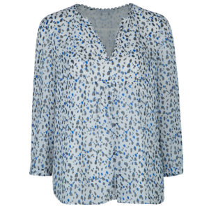 Diane von Furstenberg Printed Long Sleeve Camden Top M