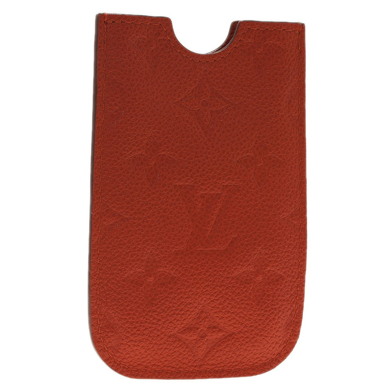 Louis Vuitton Orange Monogram Leather iPhone Case