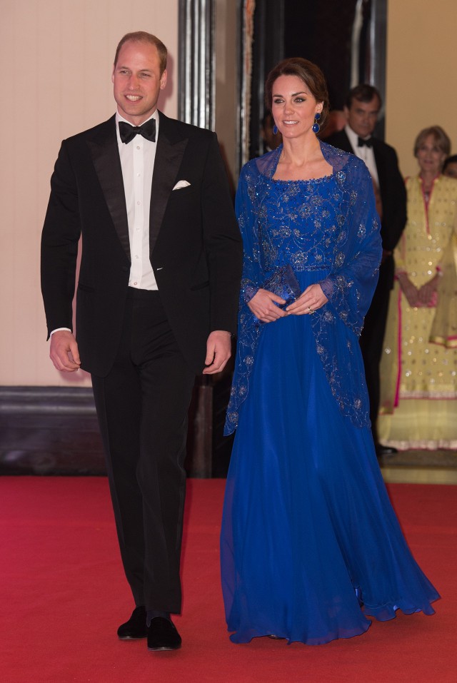 Kate Middleton in a Jenny Packham dress