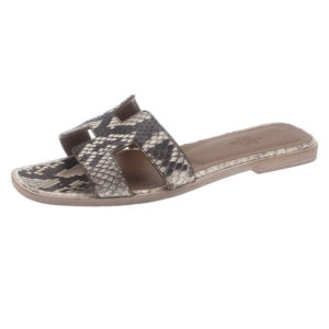 Hermes Python Oran Box Sandals Size 37.5