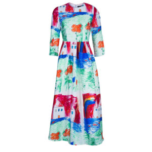 Dolce and Gabbana Hand Drawn Print Dress S