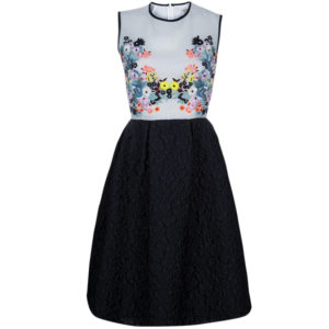 Erdem Multicolor Floral Embroidered Dress M