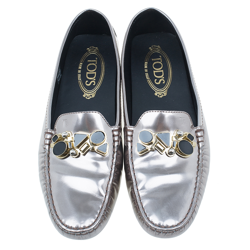 https://theluxurycloset.com/women/tods-metallic-leather-embellished-gommino-loafers-size-39