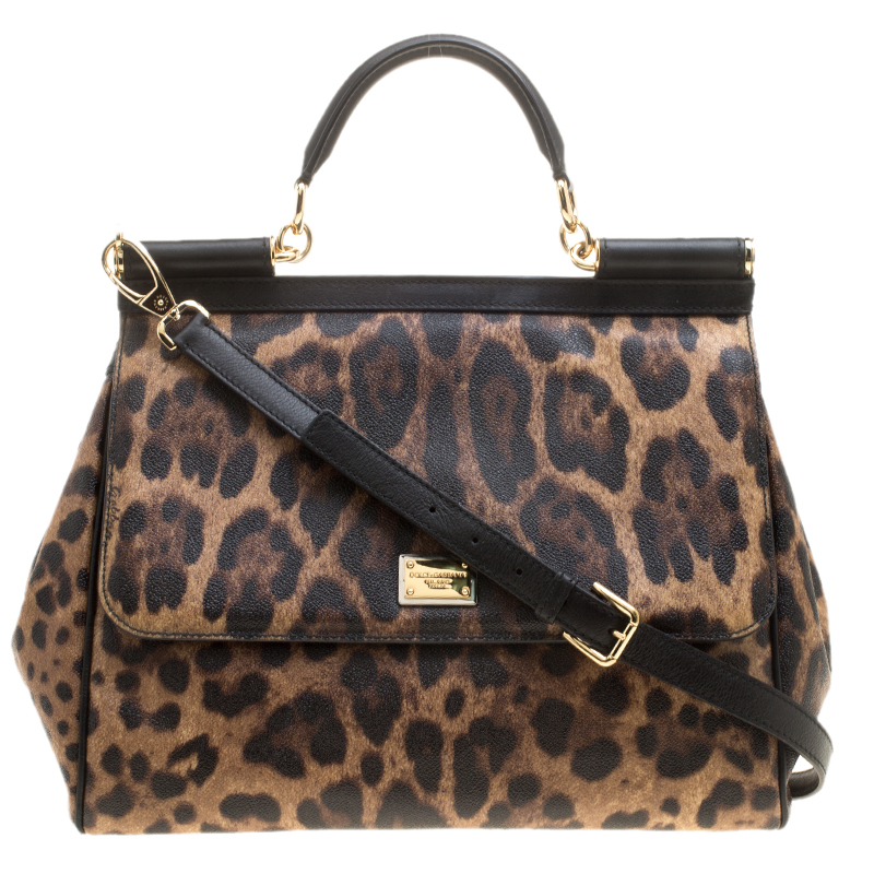 Dolce & Gabbana Leopard Print Miss Sicily Bag