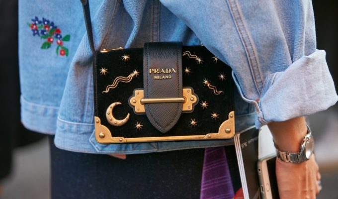 Prada Cahier Denim & Leather Shoulder Bag - Blue Shoulder Bags, Handbags -  PRA390084 | The RealReal