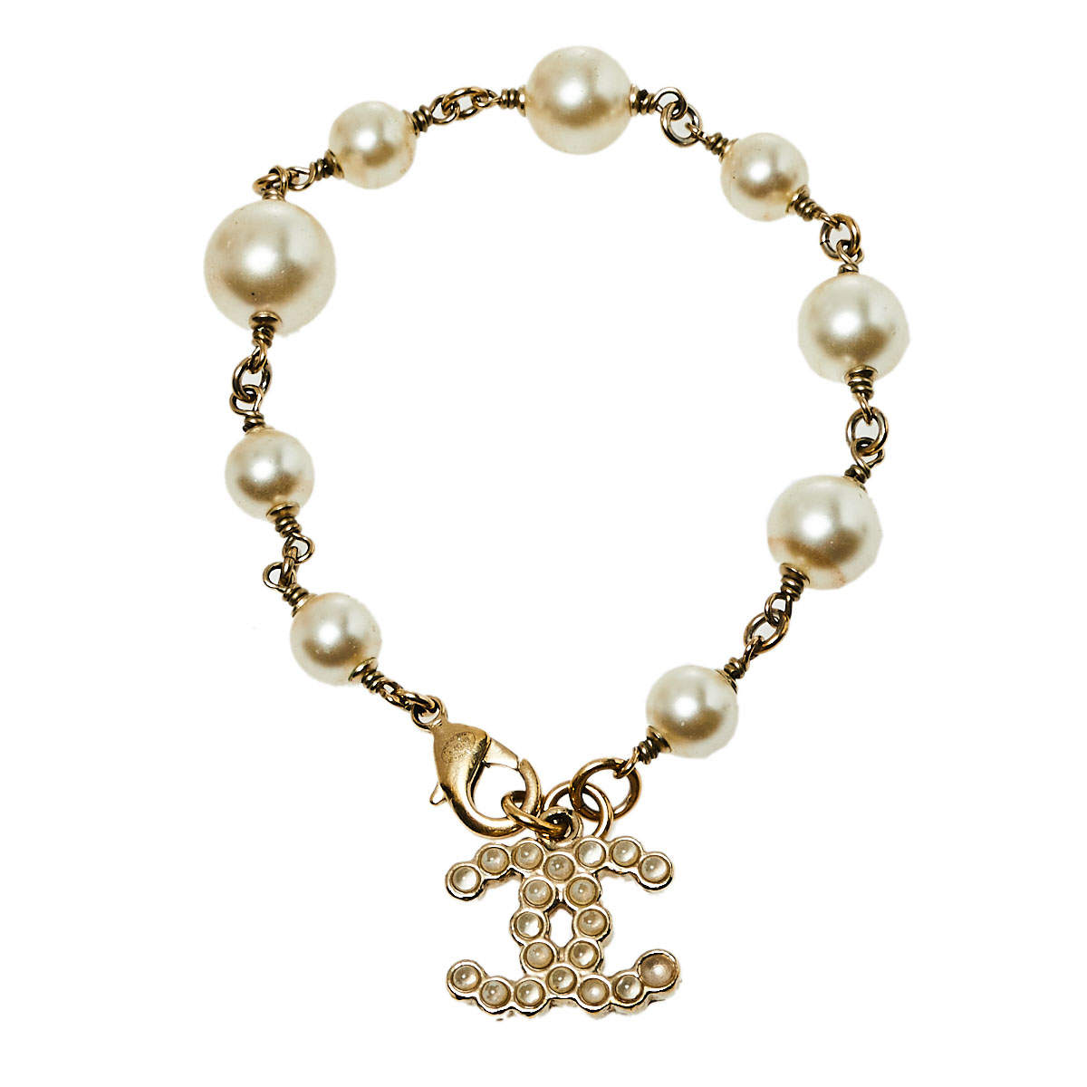 Chanel faux pearl bracelet