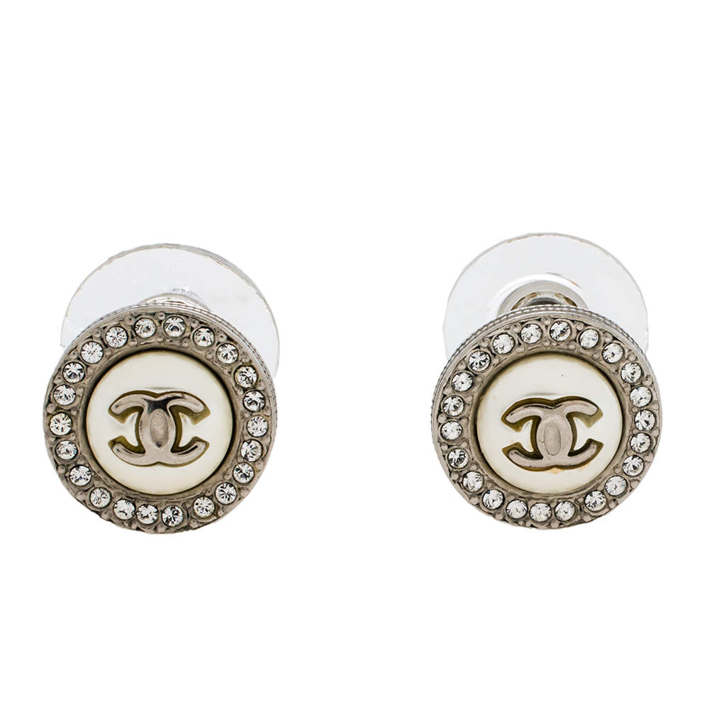 Chanel CC logo earrings