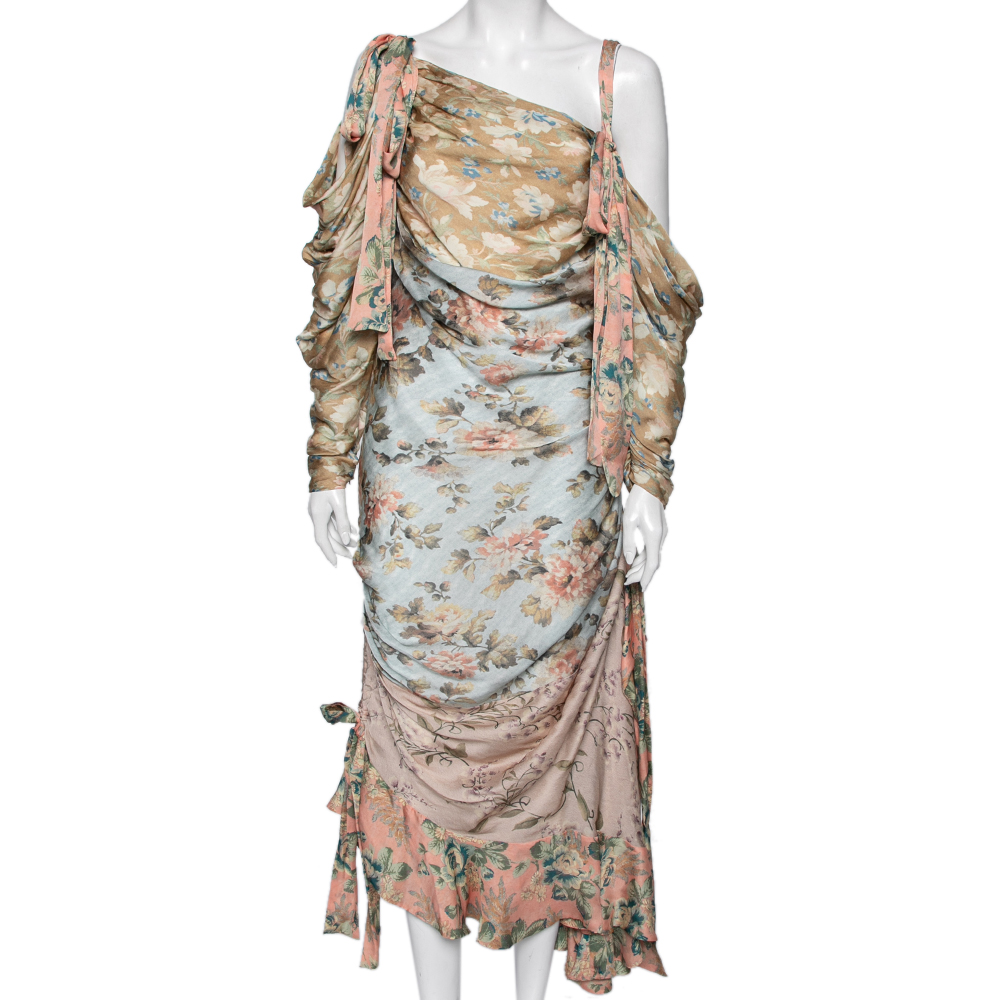 Floral silk dress
