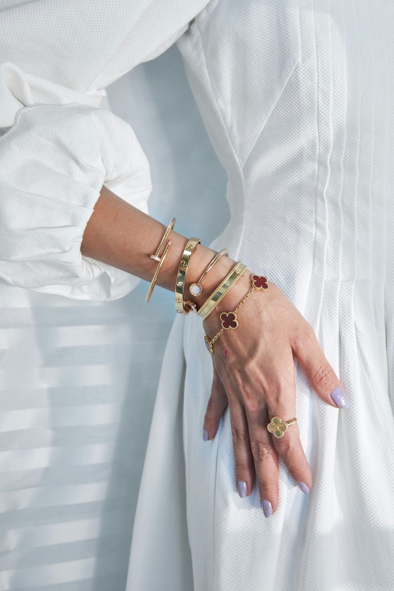 Dior bracelets stacking rose des vents  Dior jewelry, Dior bracelets,  Jewelry trends
