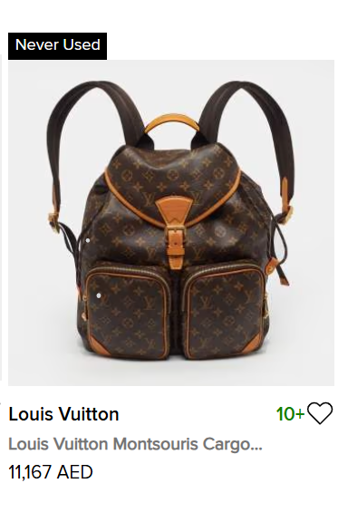 Louis Vuitton Montsouris Cargo Monogram Archive Canvas Backpack in unused condition
