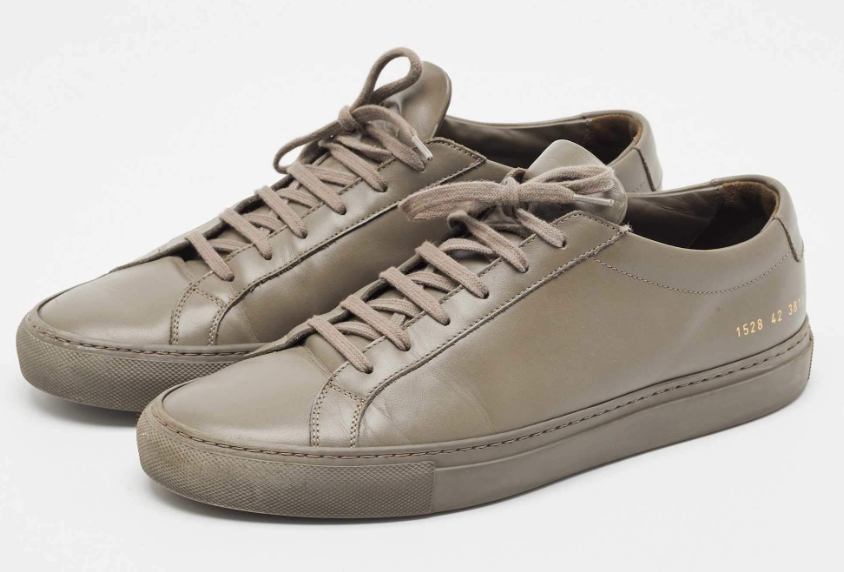 Common Projects Green Leather Achilles Lace Up Sneaker Size 42