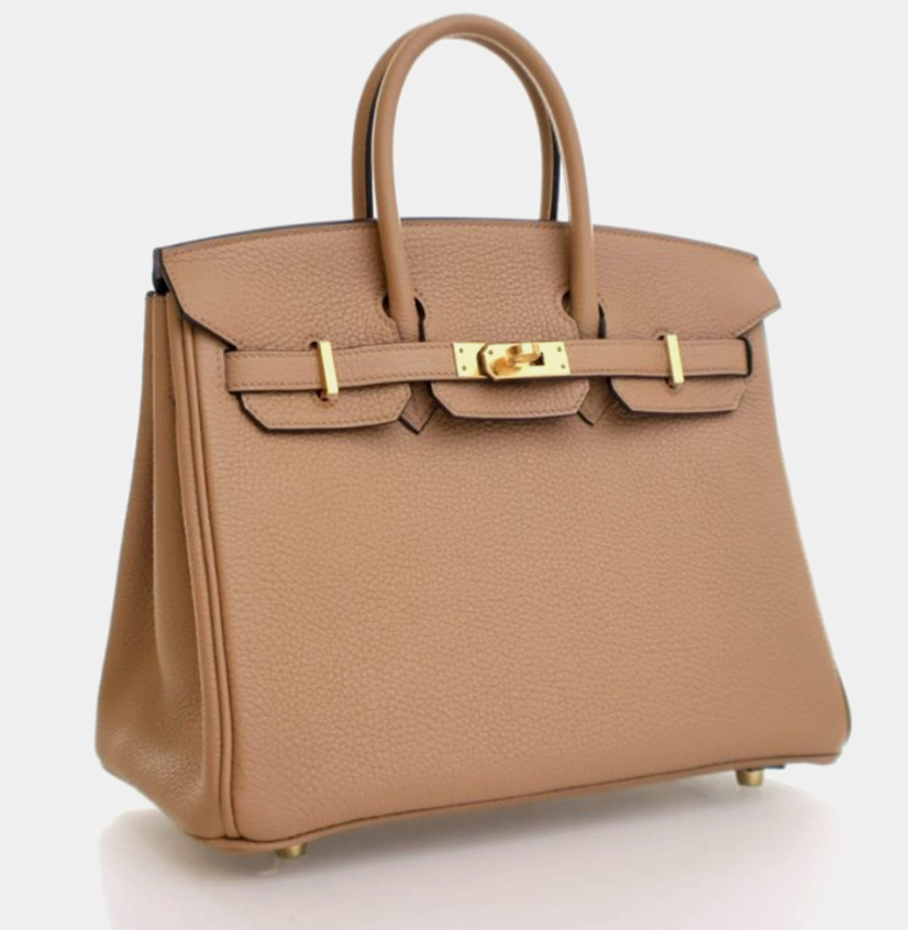 Hermes Birkin 25 Chai Togo Leather Handbag