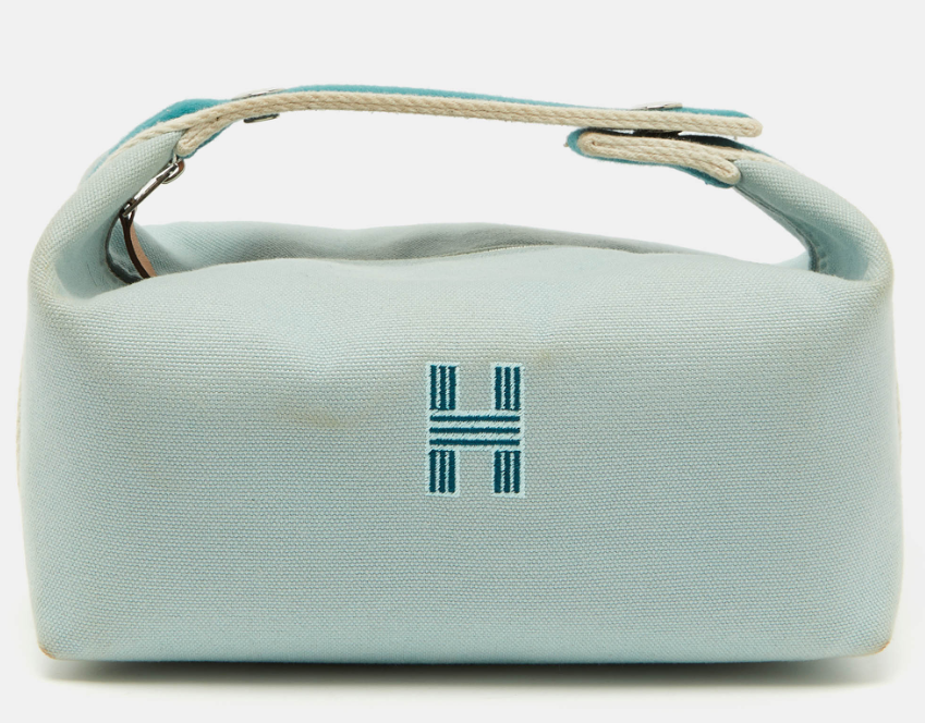 Hermes Eucalyptus Toile H Canvas Small Bride-a-Brac Case