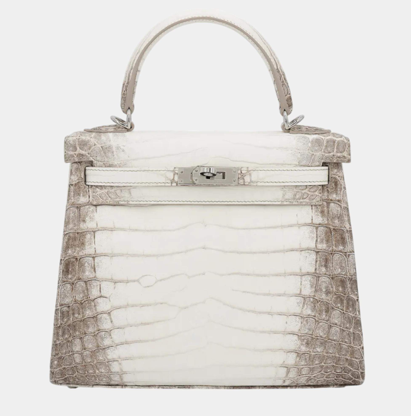 Hermes Himalaya Matte Niloticus Crocodile Leather Kelly 25 Bag