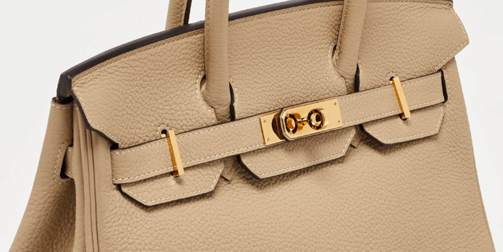 Hermes Trench Togo Leather Gold Finish Birkin 30 Bag
